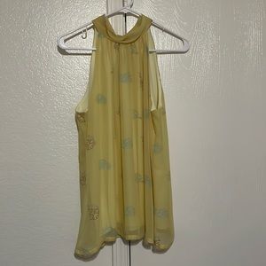 Jonathan Martinl print crepe halter style top